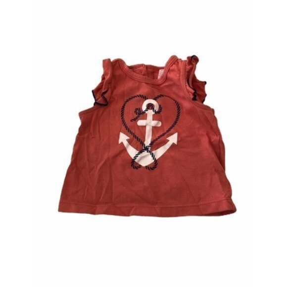 Kids Headquarters Baby Girls size 6-9 Months Anchors Print Shirt - Picture 1 of 5